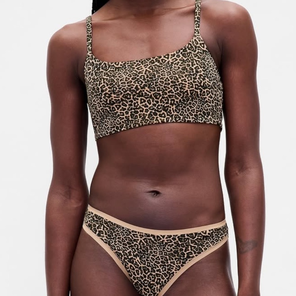 Leopard Print organic cotton bralette and panty BUNDLE